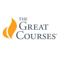 Logo for The Great Courses, featuring a stylized orange flame icon to the left of the words 'The Great Courses' in a classic serif font.