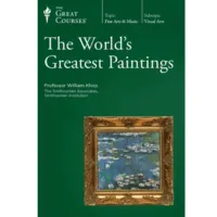 The World's Greatest Paintings in large white font on a green background. accompanied by Monet's Water Lilies.