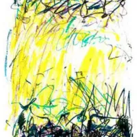 Contemporary art mainly in yellow.