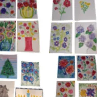 Samples of various holiday cards.