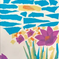 Colorful flower collage.