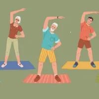 3 people in yoga pose.