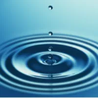 Circular water drops