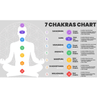 A chart which depicts and explains the 7 Chakras. 