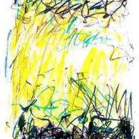 Contemporary art mainly in yellow.