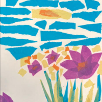 Colorful flower collage.