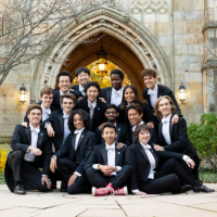 Group photo at Yale entrance.